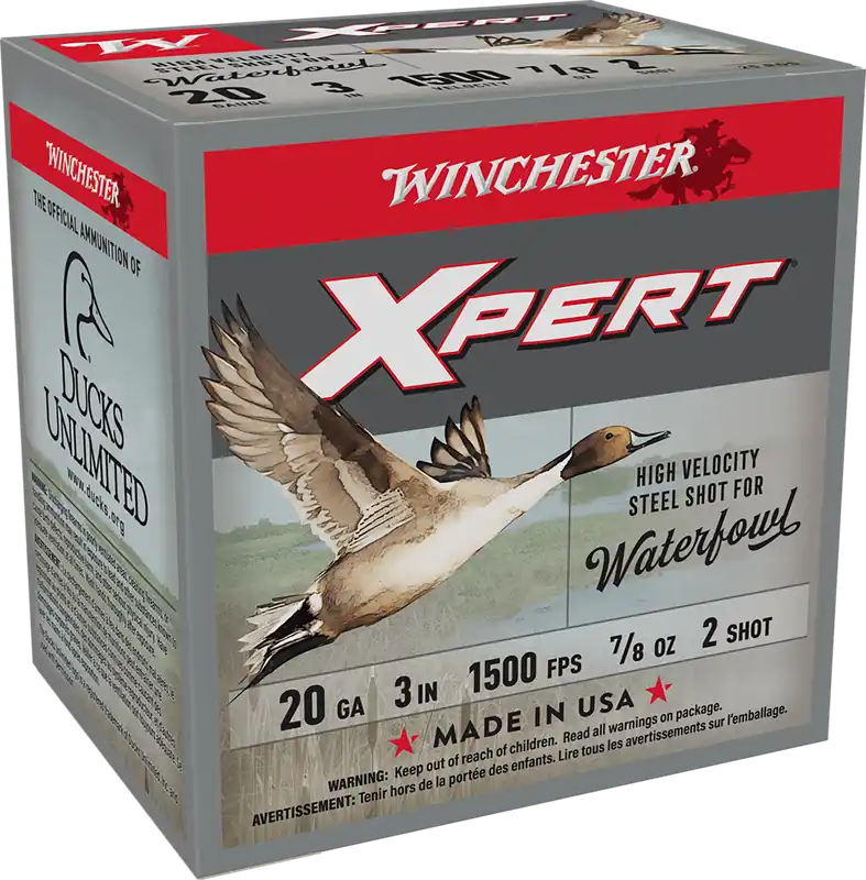 Winchester Ammo Super X Xpert High Velocity 20 Gauge 3in Steel Shot Shotshells, WEX2032