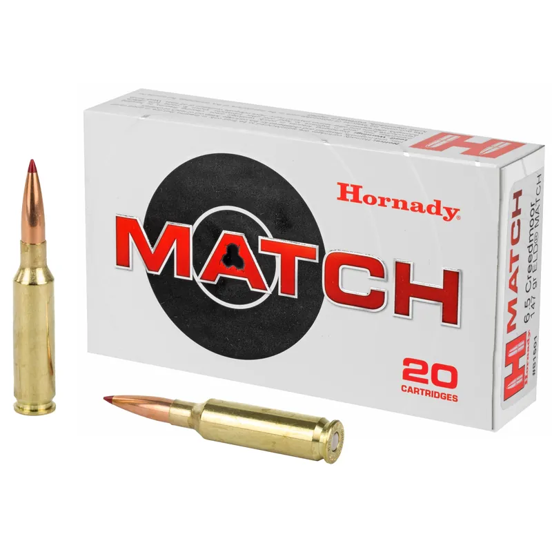 Hornady Match 6.5 Creedmoor 147gr ELD Match Rifle Ammo 20-Round Box 81501