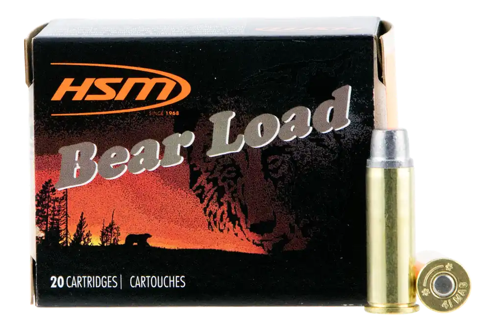 HSM Bear Load .41 Remington Magnum 230gr Semi-Wadcutter Brass Handgun Ammo, 20 Rds 414N20