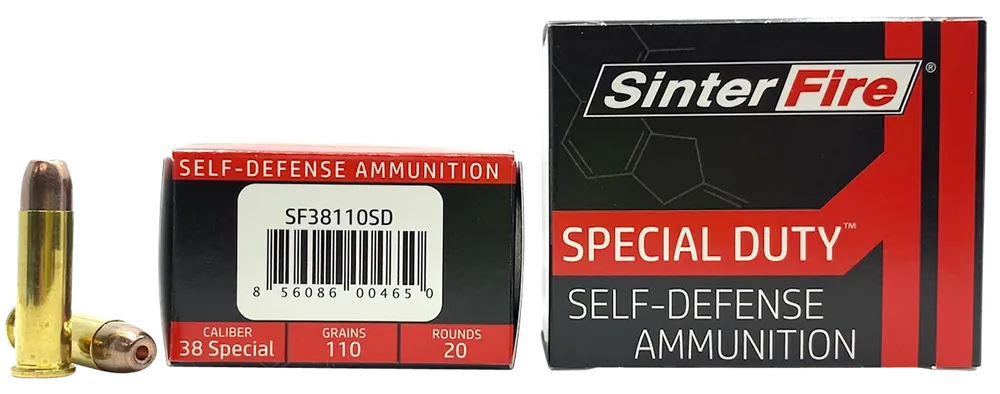 SinterFire Inc Special Duty .38 Special 110gr Lead-Free Frangible Hollow Point Ammo 20rd SF38110SD