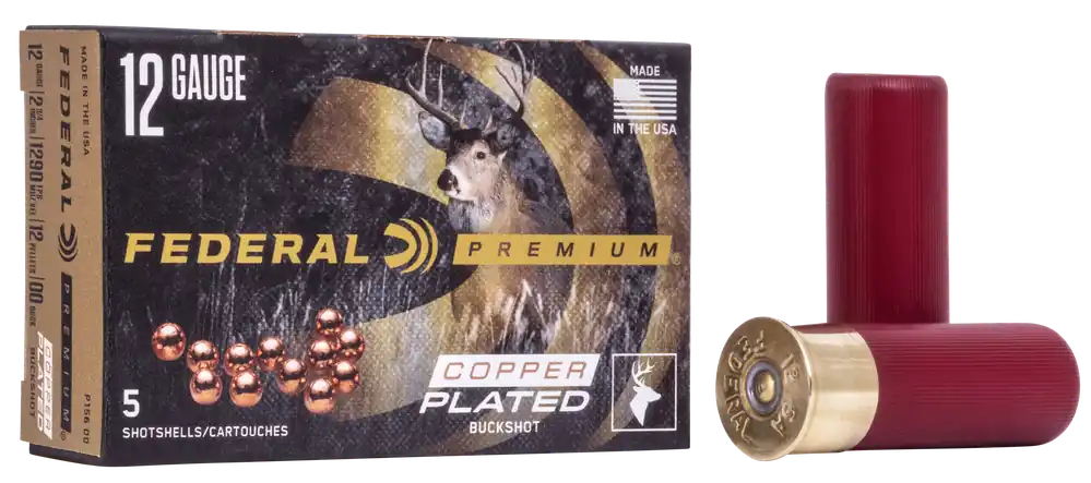 Federal Premium Magnum 12 Gauge 2.75in 00 Buckshot 12-Pellet Copper-Plated 5-Round Box P15600