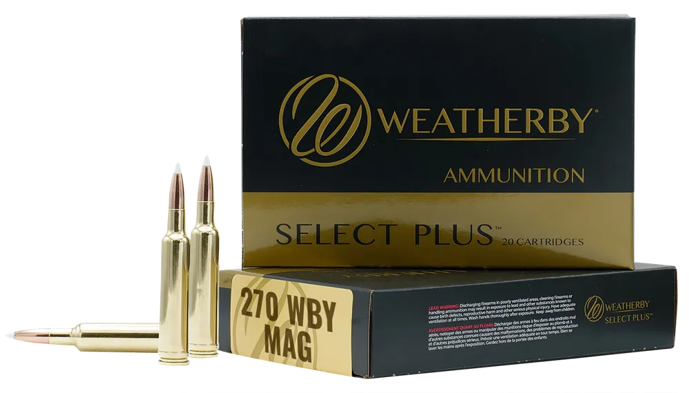 Weatherby Select Plus .270 Weatherby Magnum 130gr Barnes Tipped TSX Lead-Free Rifle Ammo (20) B270130TTSX