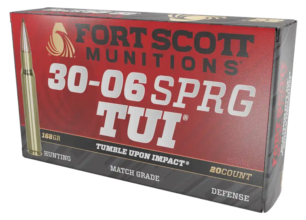 Fort Scott Munitions Tumble Upon Impact 30-06 Springfield 168gr Solid Copper Rifle Ammo 3006168SCV
