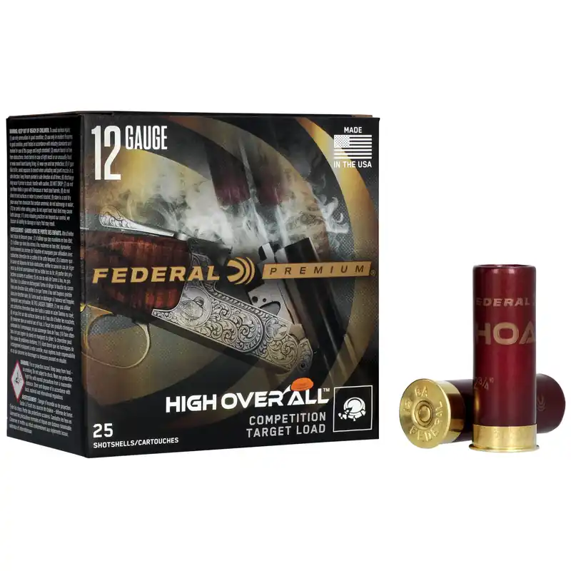 Federal High Over All 12 Gauge 2-3/4 in 8 Lead Target Shotshells, 1 oz, 1200 fps HOA12L1 8