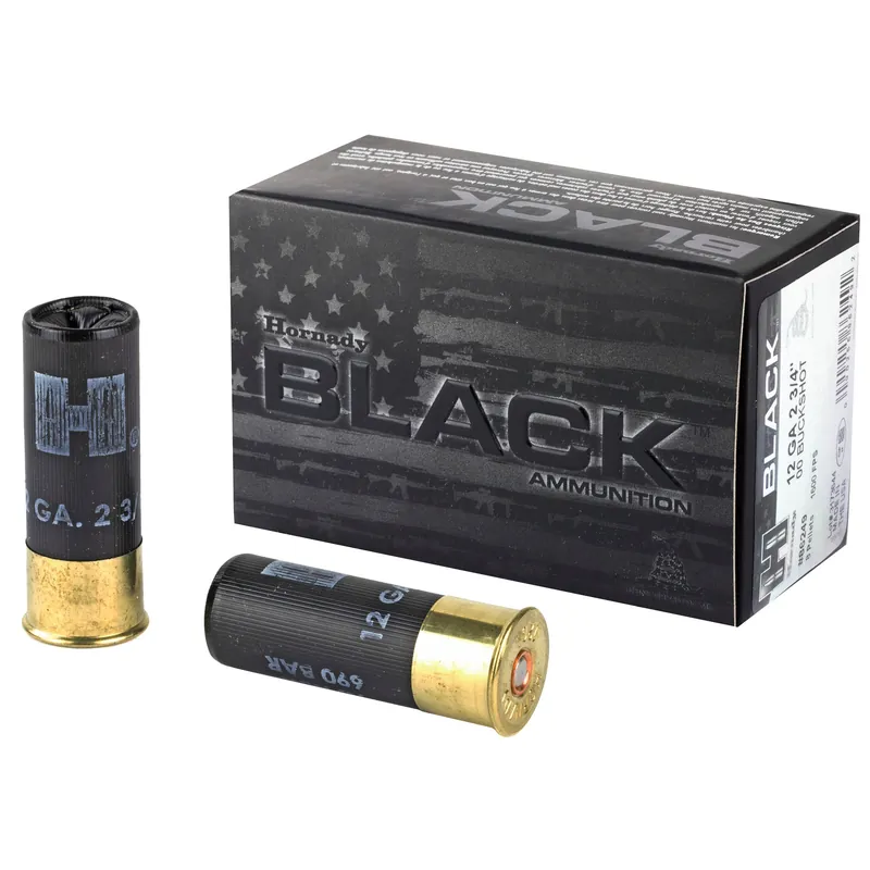 Hornady BLACK 12 Gauge 2-3/4in 00 Buckshot Shotshells, 10-Round Box 86249