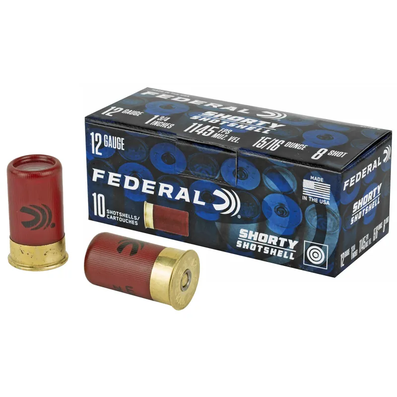 Federal Shorty Shotshell 12 Gauge 1-3/4in 8 Lead 15/16 oz 1145 FPS (10 Rds) SH1298
