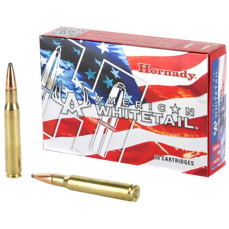 Hornady American Whitetail 30-06 Springfield 150 Grain InterLock Soft Point Ammo 8108