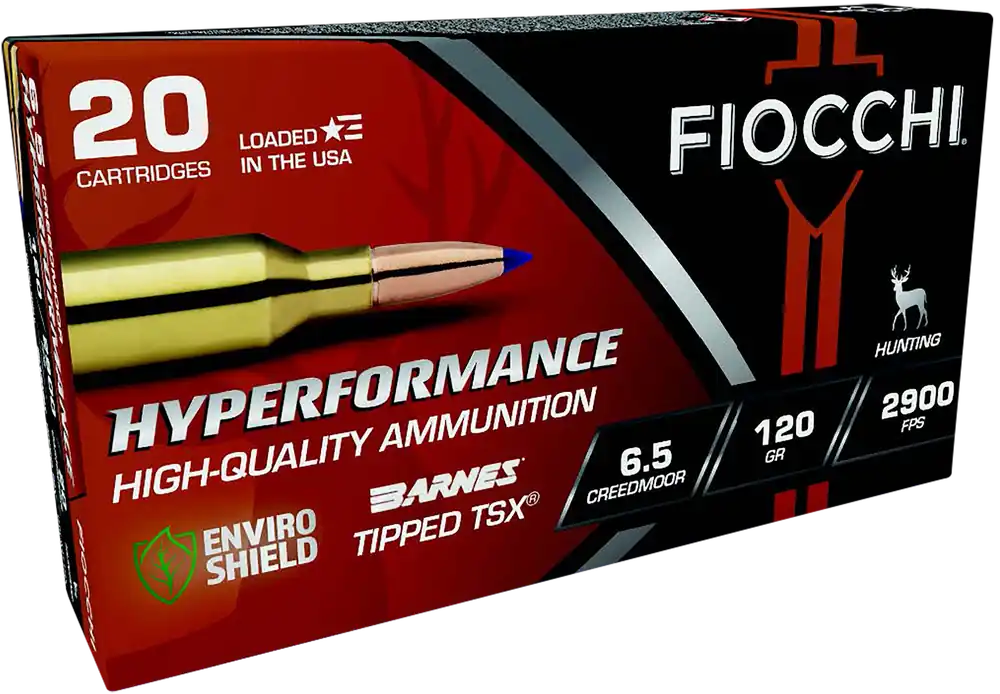 Fiocchi Hyperformance Hunt 6.5 Creedmoor 120gr Barnes Tipped TSX Lead-Free Ammo 65CMTTSX