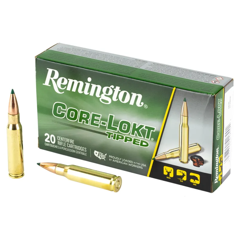 Remington Core-Lokt Tipped .308 Winchester 150gr Rifle Ammo 20-Round Box Brass 29039