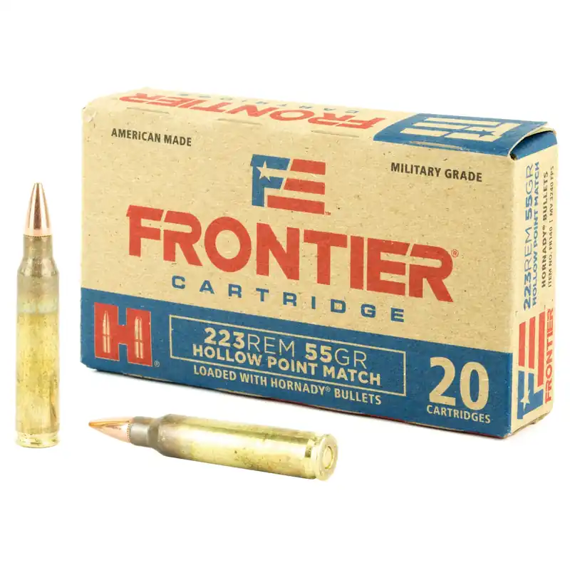 Frontier Cartridge .223 Remington 55gr Hollow Point Match Rifle Ammo, 20 Rounds/Box FR140