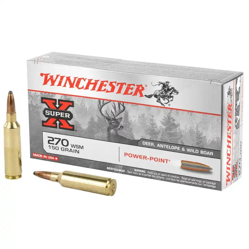 Winchester Ammunition Super-X Power-Point .270 Winchester Short Magnum 150gr Soft Point 20rd X270WSM
