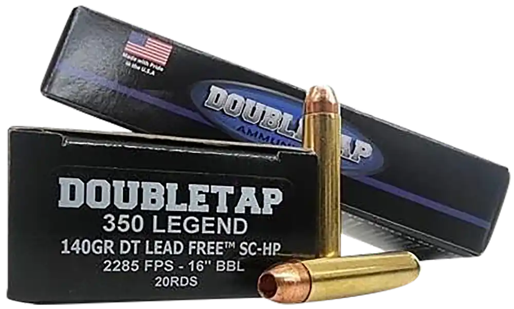 DoubleTap Ammunition .350 Legend 140gr DT Lead Free SC-HP Rifle Ammo, 20 Rounds 350L140X