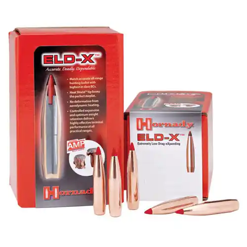 Hornady ELD-X 7mm (.284) 175 gr Hunting Bullets, Heat Shield Tip, 100 Count Box – HOR2841