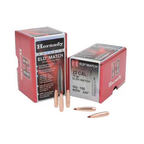 ELD MATCH BULLETS - .22 CAL, 75 GRAIN, 100/BX