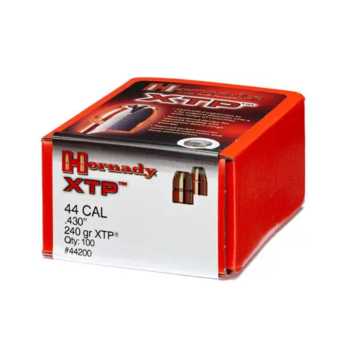 Hornady XTP Extreme Terminal Performance 44 Cal .430 240 gr Hollow Point Bullets, 100 Count, HOR44200