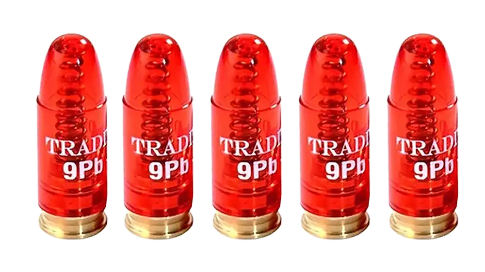 Traditions Handgun Snap Caps for 9mm Dry-Fire Practice, Plastic with Brass Base 5-Pack ASM9