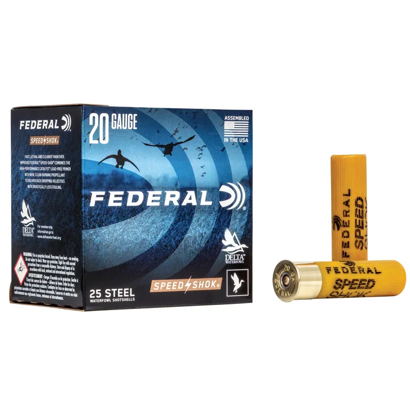 Federal Speed-Shok 20 Gauge 3in Steel 3 Shot 7/8 oz 1550 fps Waterfowl Loads WF209 3