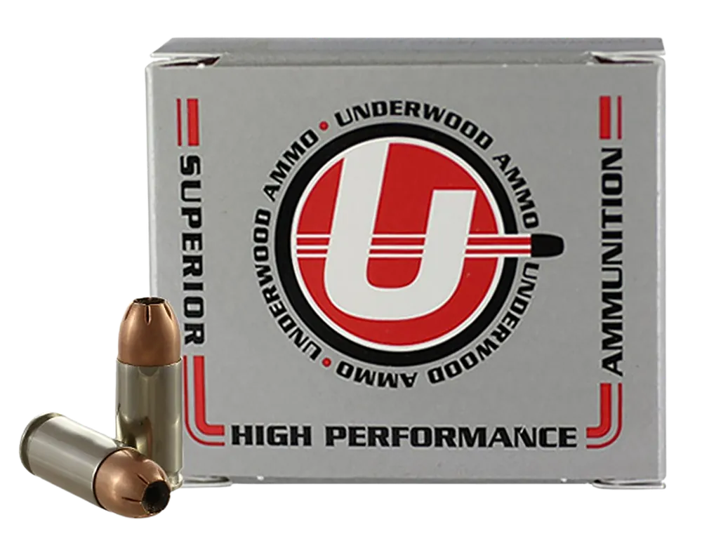 UNDERWOOD AMMO 9mm Luger +P 124gr Jacketed Hollow Point Ammo, 20-Round Box 134