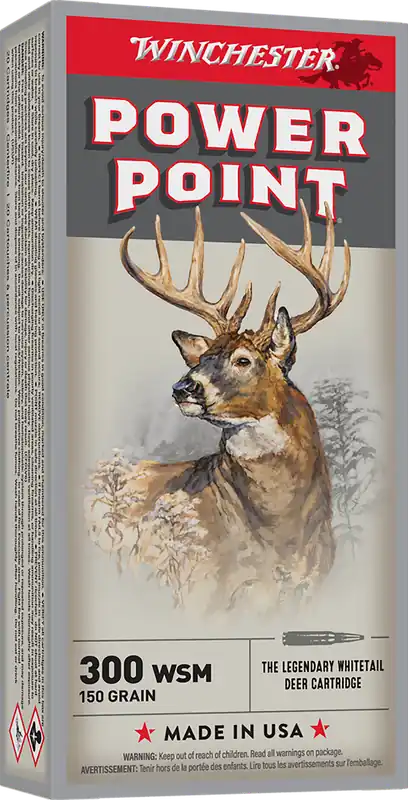 Winchester Ammo Super-X .300 WSM 150gr Power-Point Jacketed Soft Point Rifle Ammo 20rd X300WSM1
