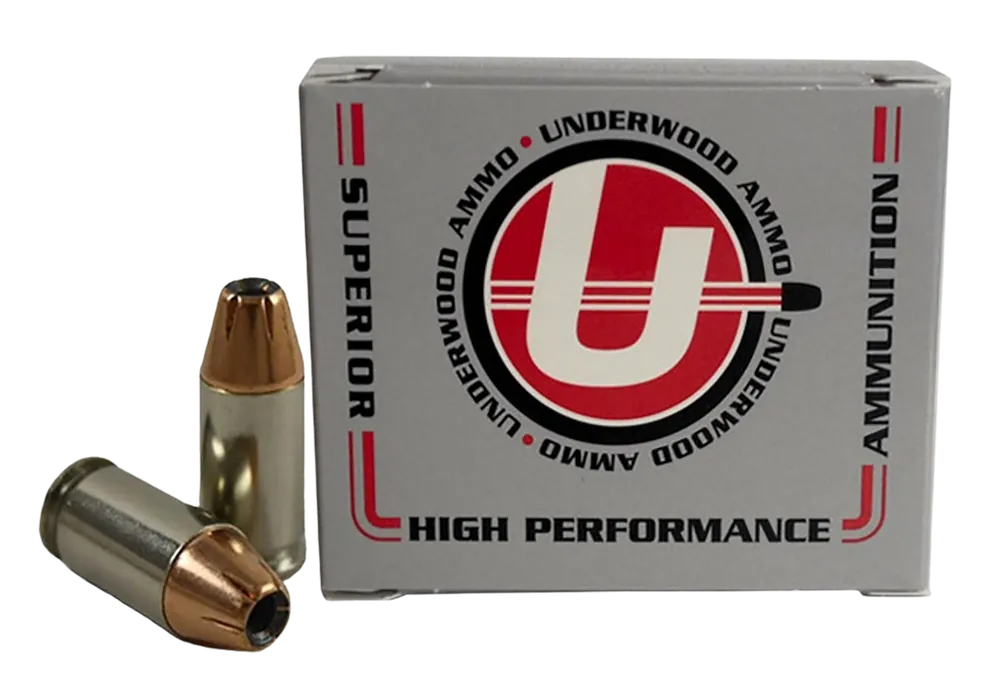 Underwood Ammo .380 ACP 90gr Hornady XTP Jacketed Hollow Point, Nickel-Plated Brass, 20rd 110