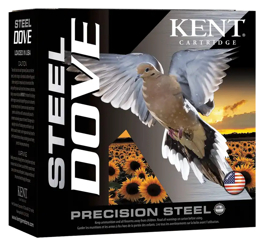 Kent Cartridge Steel Dove Precision Steel 12 Gauge 2-3/4" 1 oz 6 Shot 25-Round Box K12SD286