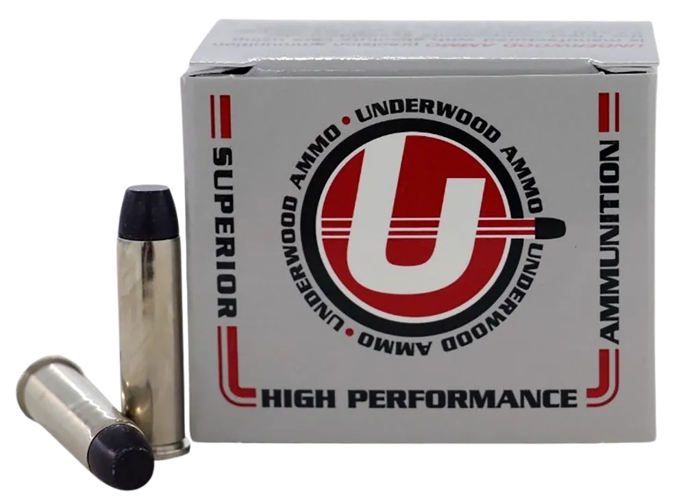 UNDERWOOD AMMO .357 Magnum 180gr Lead Flat Nose Gas Check Hard Cast Ammo 20 Rounds 720