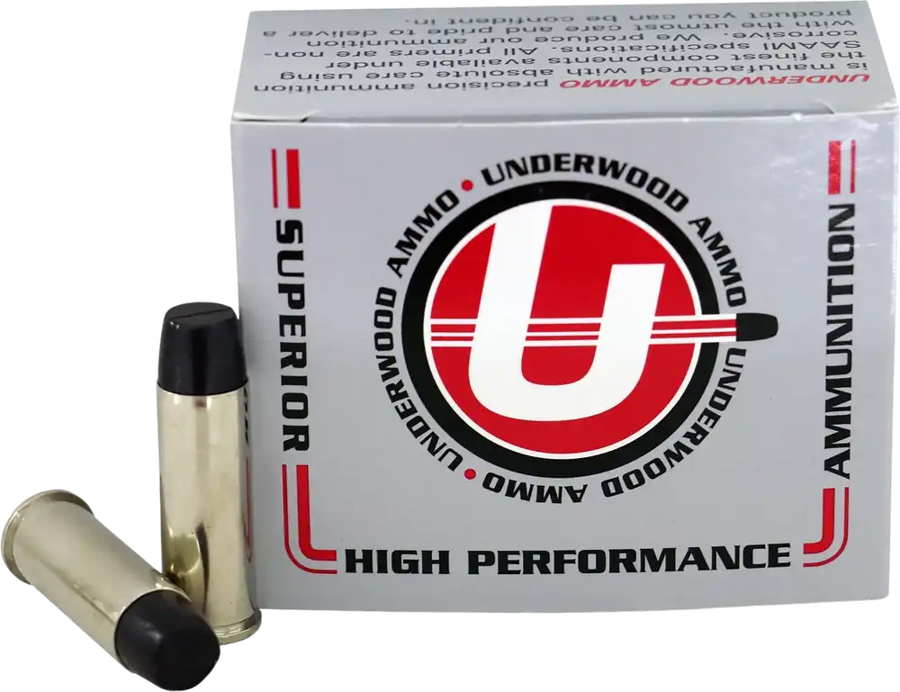 Underwood Ammo .44 Remington Magnum 305gr Hard Cast Flat Nose Gas Check Hunting Ammo 20 Rds 723