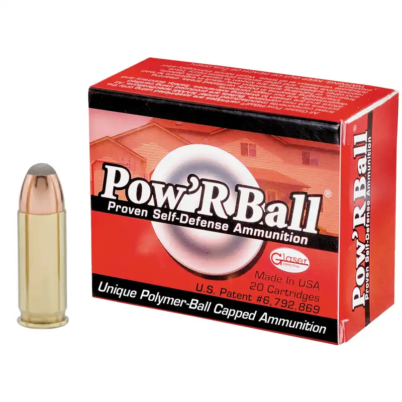 Corbon Ammo Pow‘RBall .38 Super +P 100gr Polymer-Tipped Self-Defense Handgun Ammo 20rd PB38X100