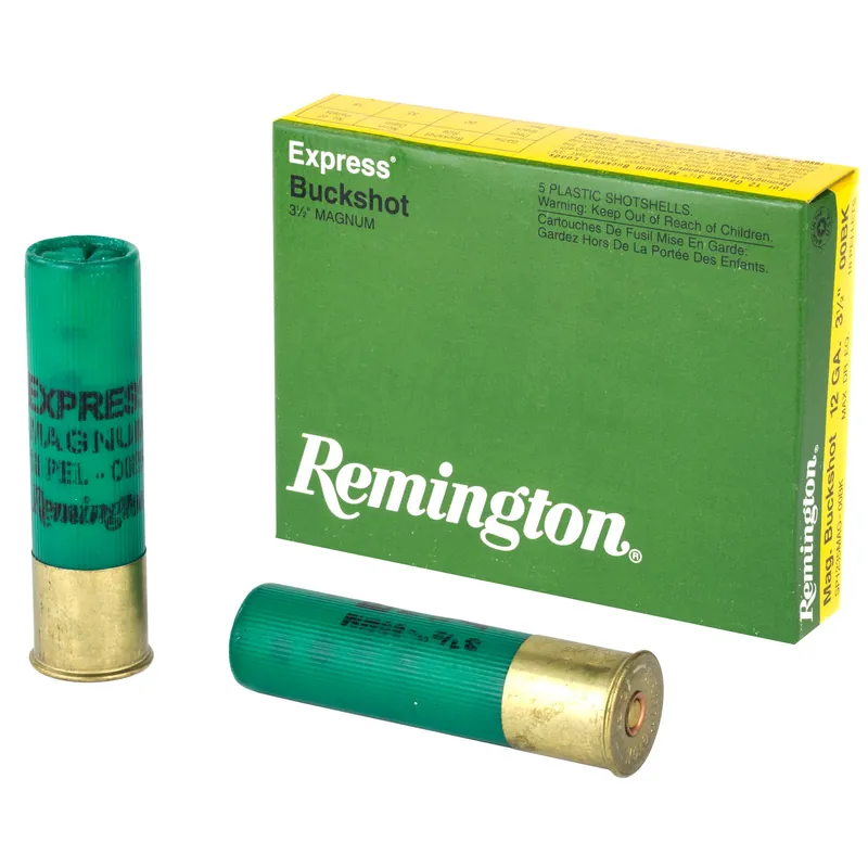 Remington Express Magnum 12 Gauge 3.5in 00 Buckshot Shotshells, 5-Round Box 20280