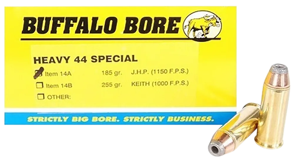 Buffalo Bore Heavy Strictly Business .44 S&W Special 180gr Jacketed Hollow Point Ammo 14A20