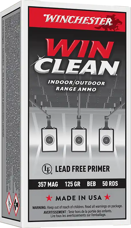 Winchester Ammo Super-X WinClean .357 Magnum 125gr Brass Enclosed Base Ammo, 50rd Box WC3571