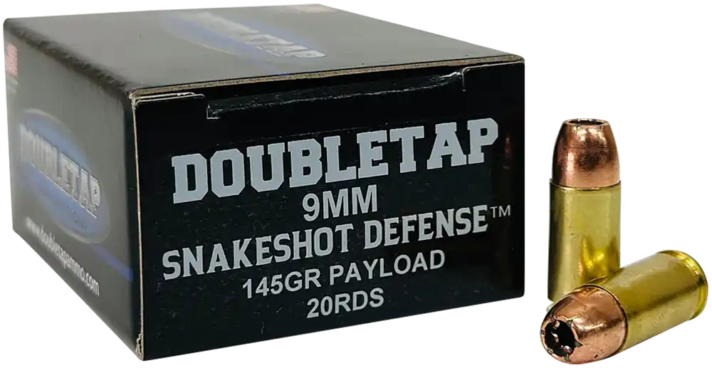 DoubleTap Ammunition 9mm Luger SnakeShot Defense 145gr Payload 20-Round Box - 9MMSS20