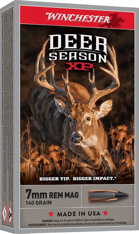 Winchester Ammo Deer Season XP 7mm Remington Magnum 140gr Extreme Point Rifle Ammo X7DS