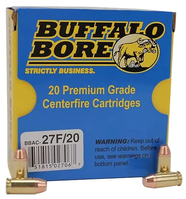 Buffalo Bore Ammunition Strictly Business .380 ACP 95gr FMJ Flat Nose Standard Pressure 27F20