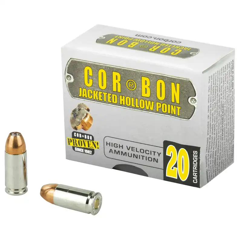 Corbon Ammo 9mm Luger +P 115gr Jacketed Hollow Point Self Defense Ammo 20/500 9115