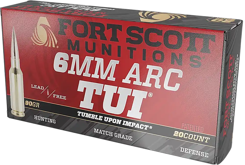 Fort Scott Munitions 6mm ARC 90gr Lead-Free Solid Copper Spun TUI Rifle Ammo 6ARC-090-SCV2