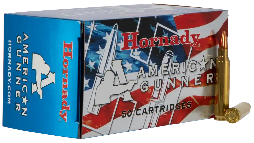 Hornady American Gunner 7.62x39mm 123gr HP Match Rifle Ammo, 50 Rounds (10 Boxes/Case) 80786