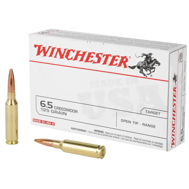 Winchester USA White Box 6.5 Creedmoor 125gr Jacketed Hollow Point Rifle Ammo 20rd USA65CM