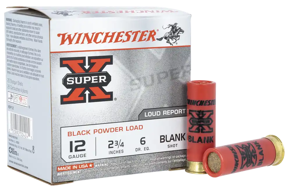 Winchester Ammo Super X 12 Gauge 2.75in Blank Shotshells, 25-Round Box/10-Case XBP12W
