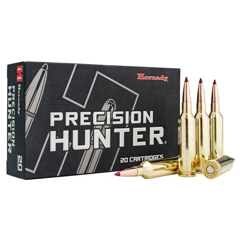 Hornady Precision Hunter 22 Creedmoor 80gr ELD-X Heat Shield Tip Rifle Ammo, 20/Box 83412