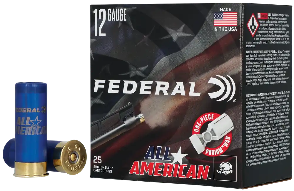 Federal All-American 12 Gauge 2.75in 1-1/8 oz 7.5 Shot Trap Loads, FAA12HC75