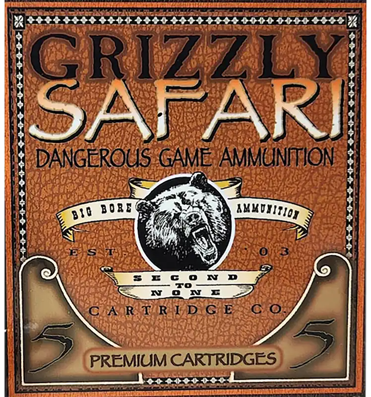 Grizzly Ammo .500-416 Nitro Express 400gr Solid Brass Big Game Rifle Ammo, GC5/416NE2