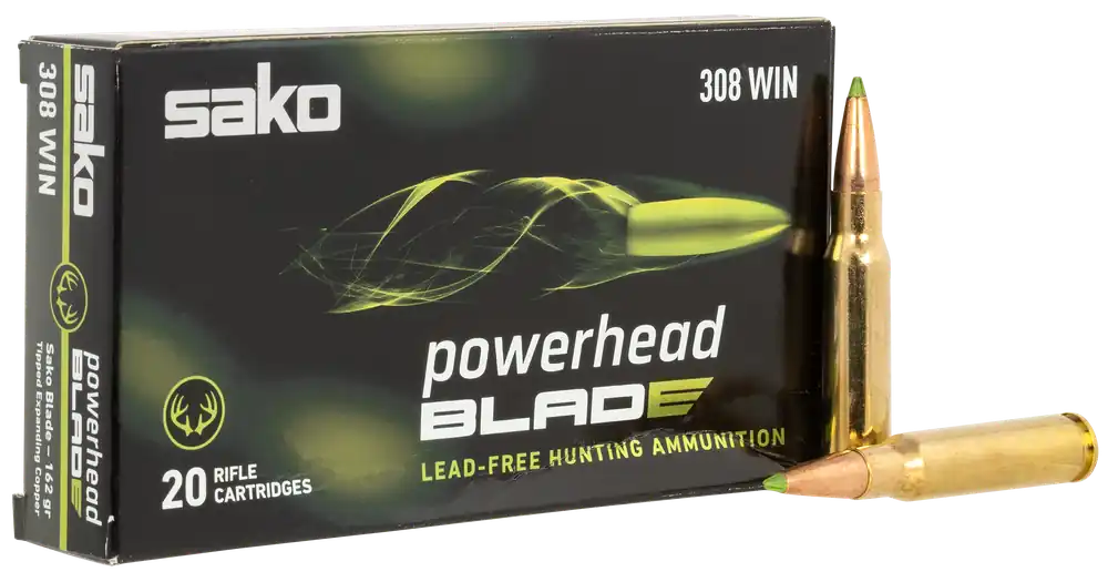 SAKO Powerhead Blade .308 Winchester 162gr Lead-Free Hunting Ammo, 20-Round Box JASPHB308W162B