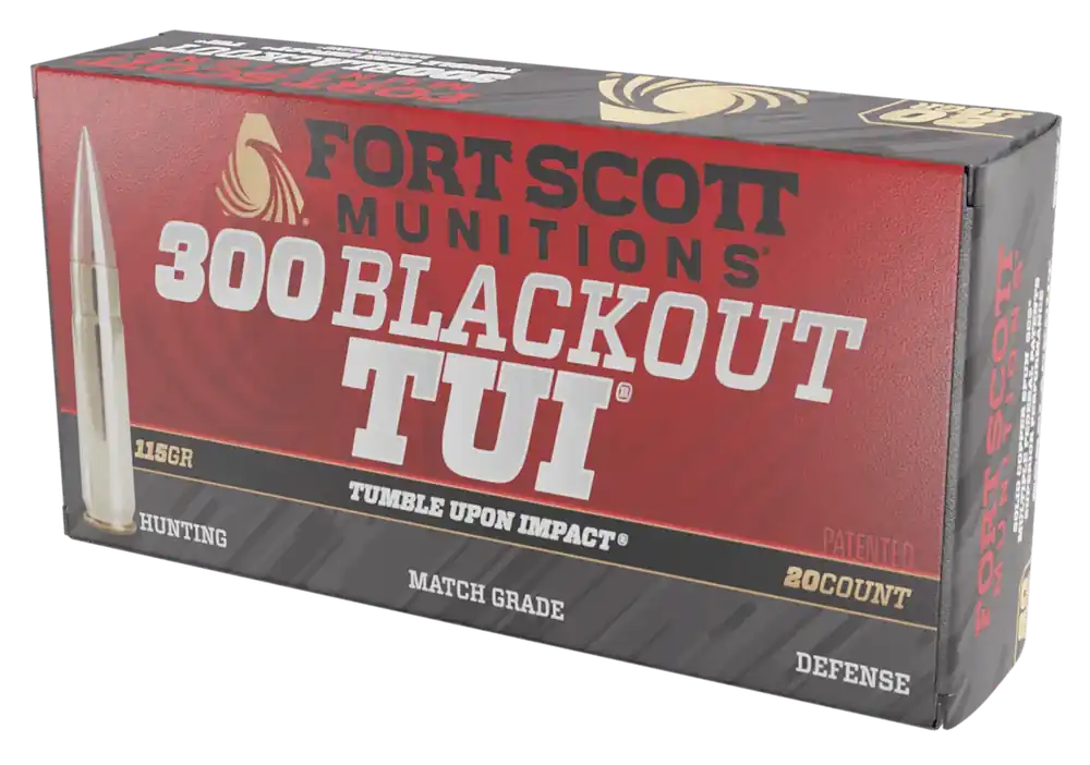 Fort Scott Munitions 300 AAC Blackout Tumble Upon Impact 115gr Solid Copper Spun Ammo 300115SCV