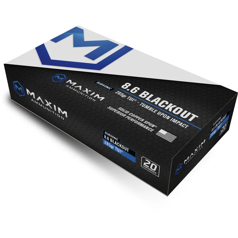 Maxim Defense Industries 8.6 Blackout 235gr TUI Subsonic Short Barrel Ammo 20-Round Box MXM-49150