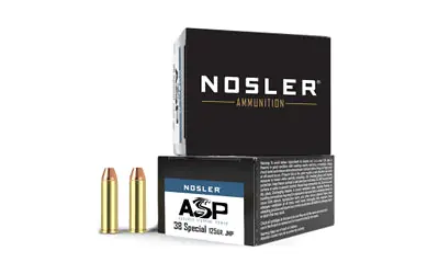 Nosler ASP .38 Special 125gr Jacketed Hollow Point Handgun Ammunition, 20-Round Box 40137