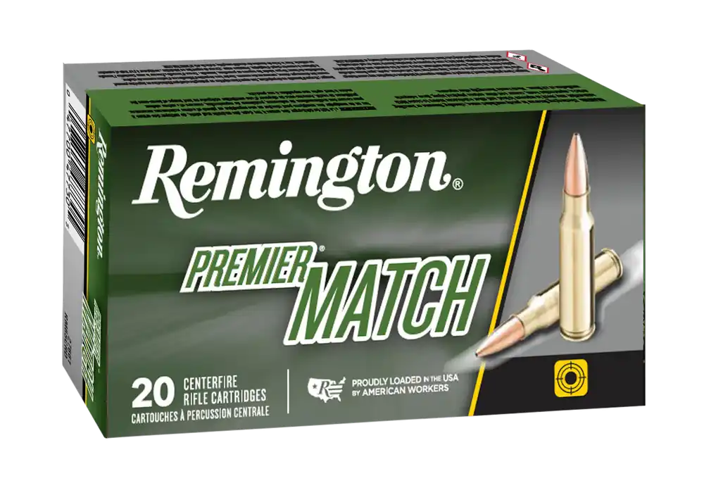 Remington Ammunition Premier Match 6mm Creedmoor 107gr Sierra MatchKing Boat Tail Hollow Point 20001