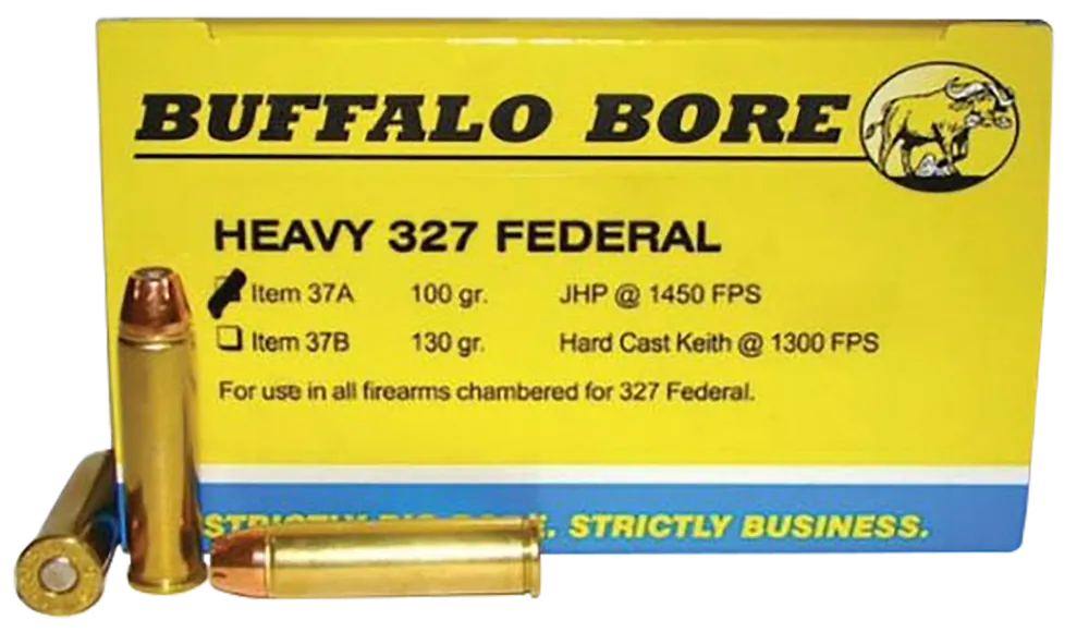 Buffalo Bore Heavy .327 Federal Magnum 100gr Jacketed Hollow Point Ammo, 20 Rounds 37A20