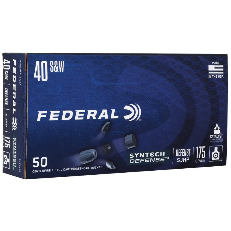Federal Syntech Defense .40 S&W 175gr Segmented Jacketed Hollow Point Ammo 50/500 S40SJT2