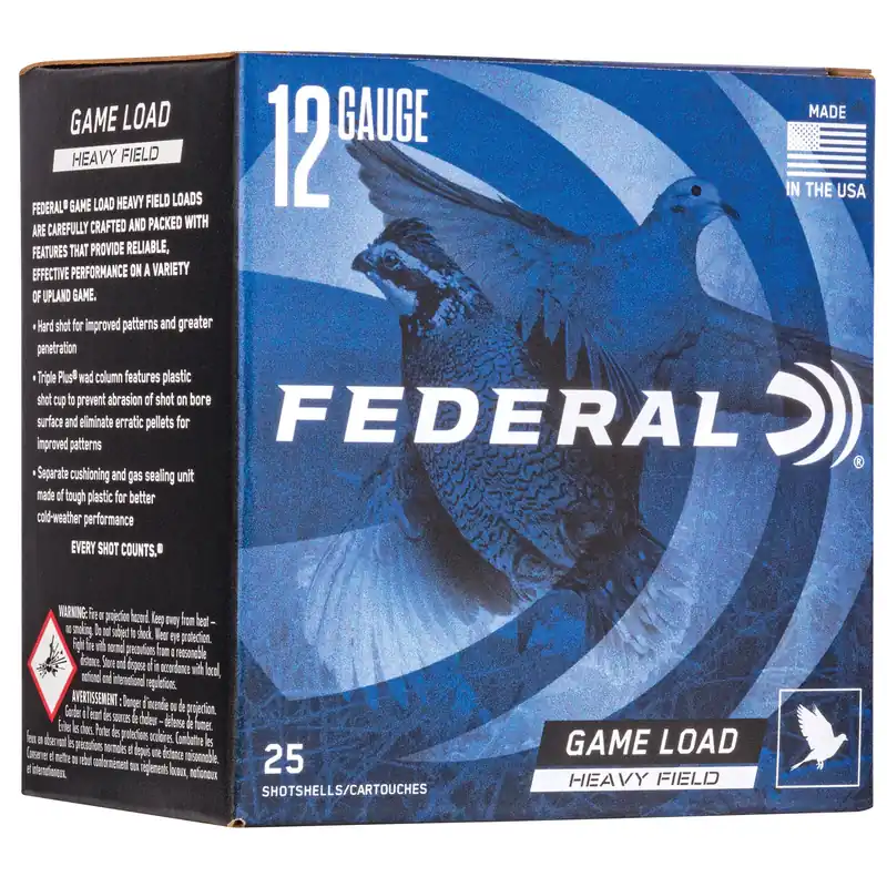 Federal Game-Shok Heavy Field 12 Gauge 2-3/4in 6 Lead Shot 1-1/8oz 1255fps H123 6
